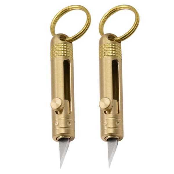 2 kpl Keychain Mini Kannettava Small Letter kestävä todellinen leikkuri