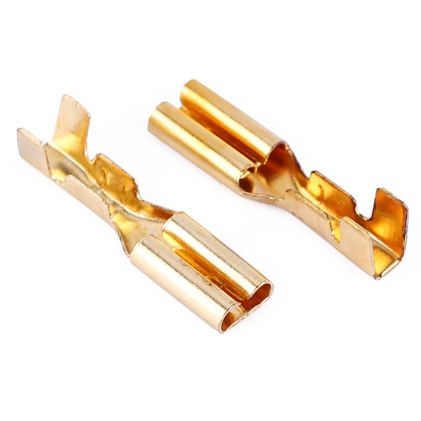 100 par 2,8 mm guldmessing crimp terminalstik bilsæt