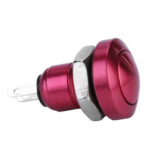 24V 8mm Mini Vanntett Momentan Trykknapp Strømbryter Sinklegering