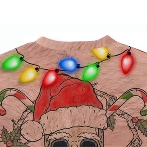 Grim Julesweater Sjov 3d Sweater Langærmet Pullover til Kvinder Mænd XL