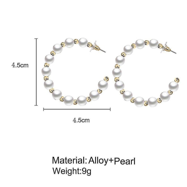 örhängen Pärla Stor Ring Metall Pärlor Bokstäver C Form Legering Smycken För Födelsedagspresent