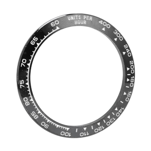 Keramisk Bezel-indsats Udskiftning Ur Bezel Hvid Skrift Sort Baggrund
