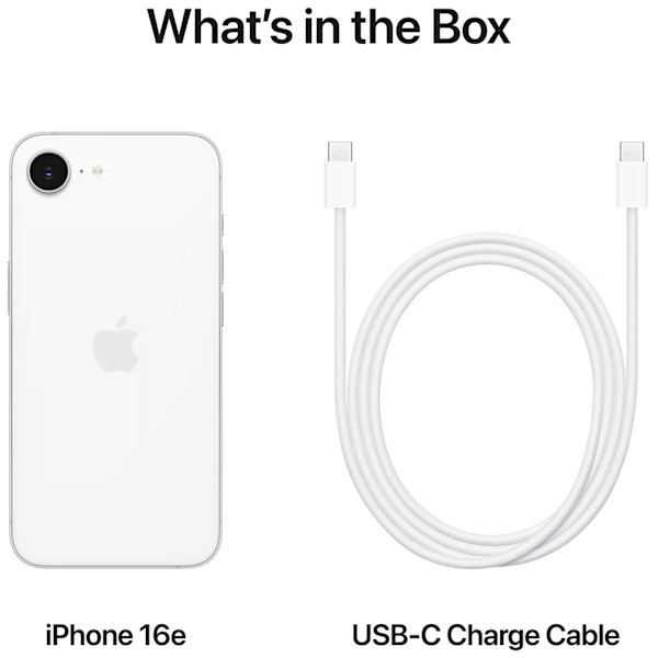 Apple iPhone 16e 5G smartphone 128GB - Vit