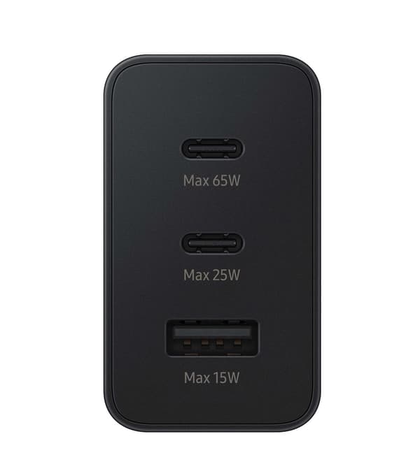 Samsung 65W PD Strömadapter Trio – Svart