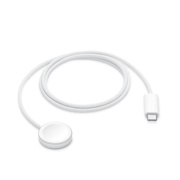 Apple Watch Magnetisk Snabbladdare Flätad Kabel 1m - Vit