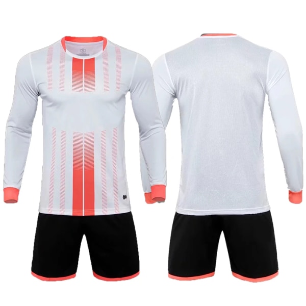 1 set Anpassad fotbollströja Herr Pojkar Fotbollskläder Set Långärmad Fotbollsuniform Vuxen Målvakt Sportdräkt Barn Träningsdräkt ljusblå Orange Kid Size 2XS