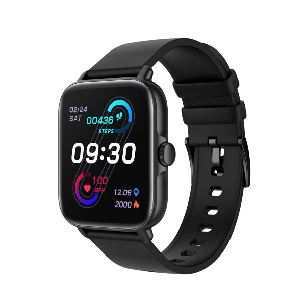 Mini Smart Watch GPS Fitness Tracker för män kvinnor, Alexa inbyggd, 14 dagars batteritid, 70+ sportlägen, blodsyrepuls sömnmonitorScre black