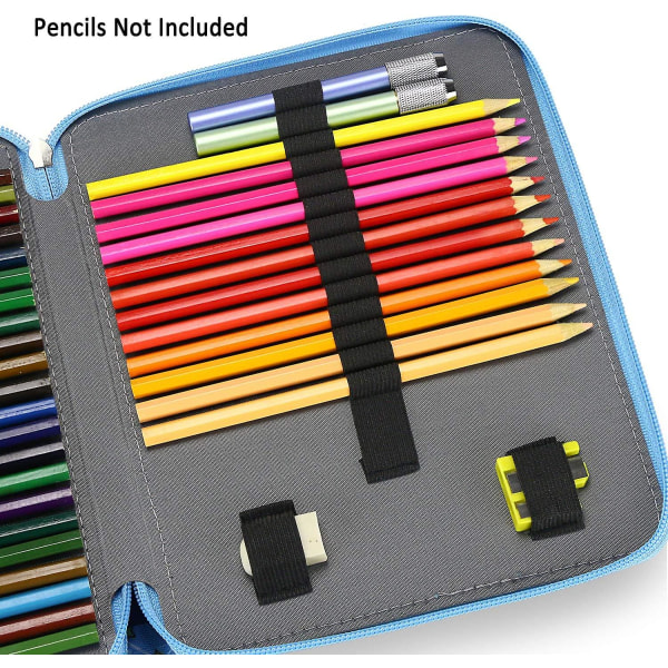 127 åbninger farvet penalhus Oxford stof pen etui med rum blyantholder til akvarel blyanter