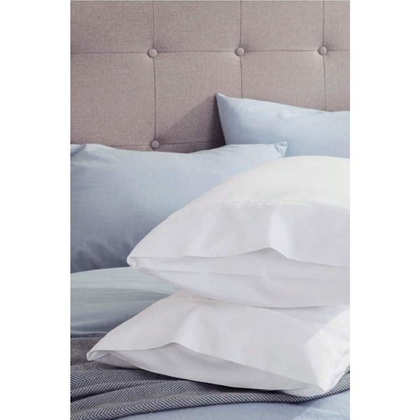 Kuddfodral 2-pack Vit - Borstad Polyester Mikrofiber Kuddfodral med Kuvertförslutning, 50 x 75 cm White 2pcs Pillowcases(50x75cm)