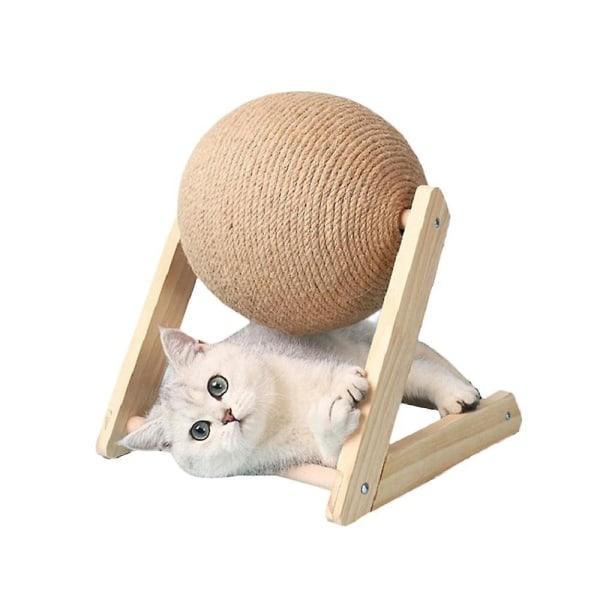 Katt Skrapboll Kattunge Pet Scratcher Toy Paws Rep Ball Board Slipning Paws Leksaker