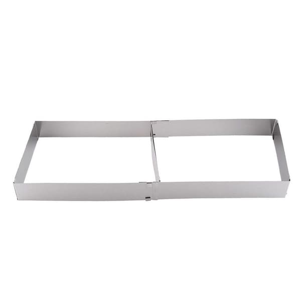 4smile Justerbar Bakform Rektangulær - 8 cm Høy Rustfri Stål Bakeform KLB