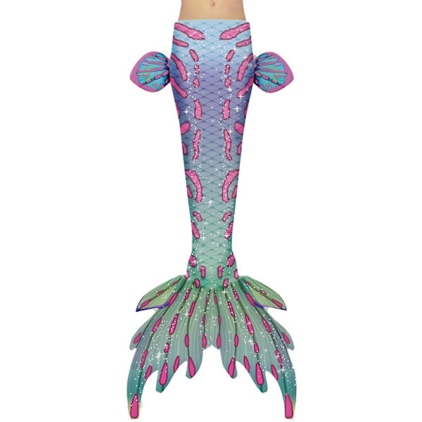 1 st Mermaid Tail Baddräkt Cosplay Roseblue 45T