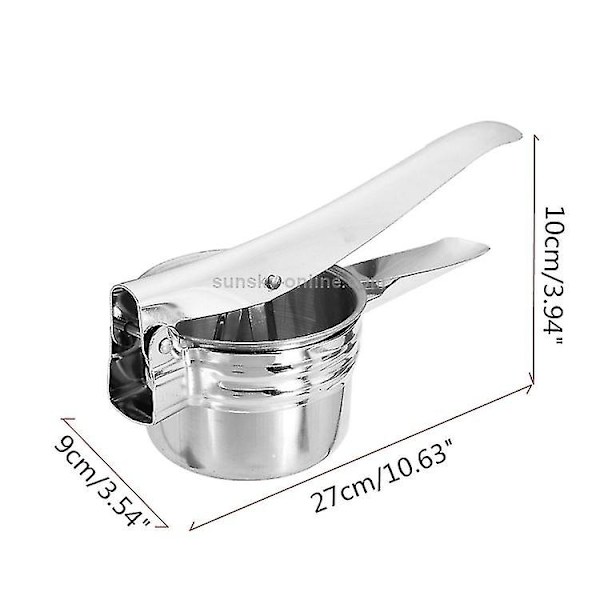 2 kpl Perunahedelmävihannessaostin Manuaalinen Painin Stainless Steel Crusher Squeezer