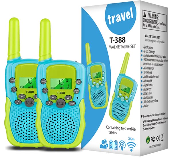 2-pack walkie-talkies för barn, pojkar och flickor