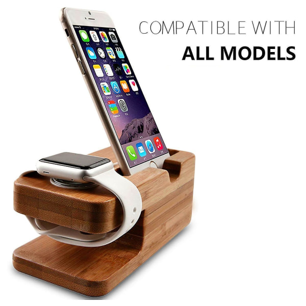Apple Watch Stand, Bambus Wood Lade Stand Bracket