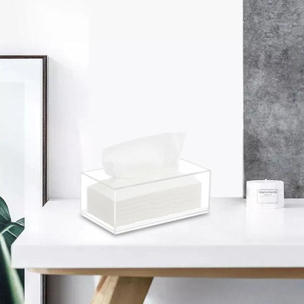 Vægmonteret slidstærkt gennemsigtigt vævsæske Servietholder Dagligstue Opbevaring til hjemmet Papirtøj Tissue boks