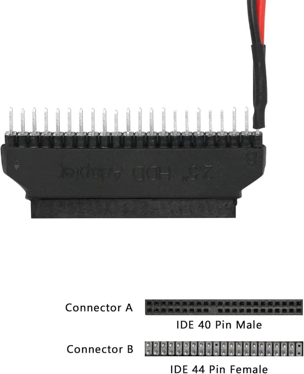 2,5 til 3,5 IDE-adapter, bærbar 2,5-tommer til stationær 3,5-tommer IDE-harddiskadapterkonverter, 5 stk.