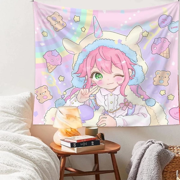 Anime Sailor Moon Dekorativ Veggbekledning Søt Tapestry Hjemmedekor Soveromsdekor Tapestry150*130cm