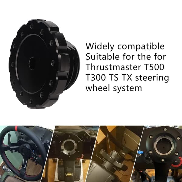 Professionel aluminium gaming ratnav, ratnav til Thrustmaster T300 T500 TS PC TS XW, sort