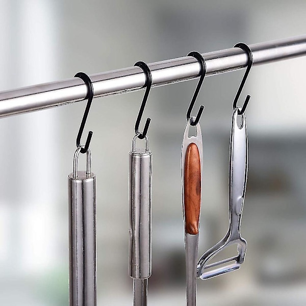 20 stk. kraftige S-kroge 6 cm S-formede ophængningskroge store bøjler