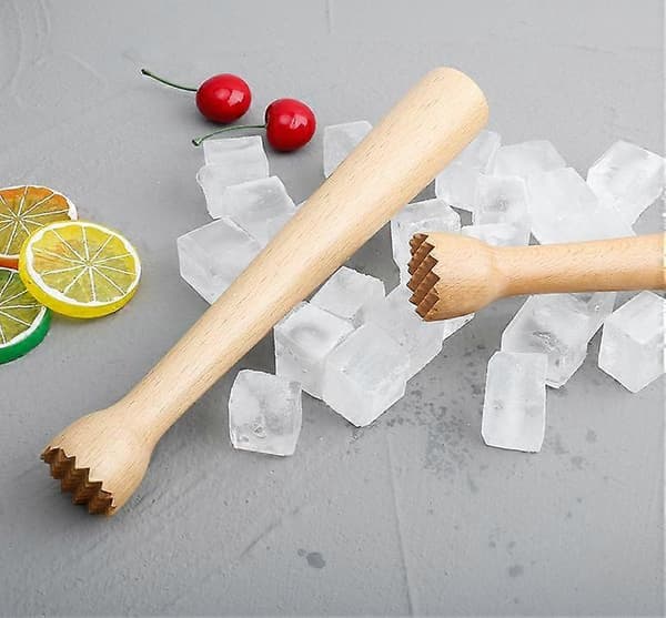 Ekstra lang cocktail Mojito muddler i tre for bar - sett med 2