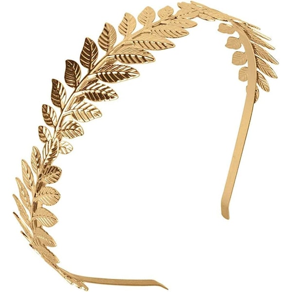 Bladkrone, XCOZU Gudinne Tiara Gullblad Båndkrone av Blader, Jenter Gresk Gullblad Hodebånd Brude Hodebånd Gull Laurbærblad Hodeplagg Boho H