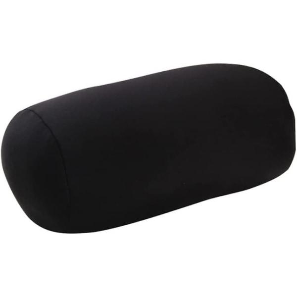 Mikrobead Nakke Rulle Pude Rejse Beanie Pude Mikro Bead Bolster Lændestøtte Pude Ryg Hoved Pude Rejse Massage Bolster Kolonne (sort)