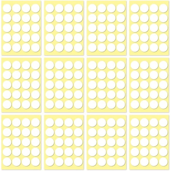 Candle Wick Stickers Varmemodstandsdygtige dobbeltsidede stickers Dots Wick Stickers til stearinlys gør det selv (10 stk, gul)