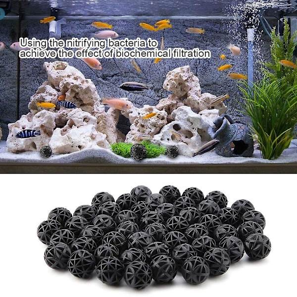 50 stk. Bio Porous Bio Ball Filter Media Vandfiltrering Material Bomuld Til Akvarier (16mm)