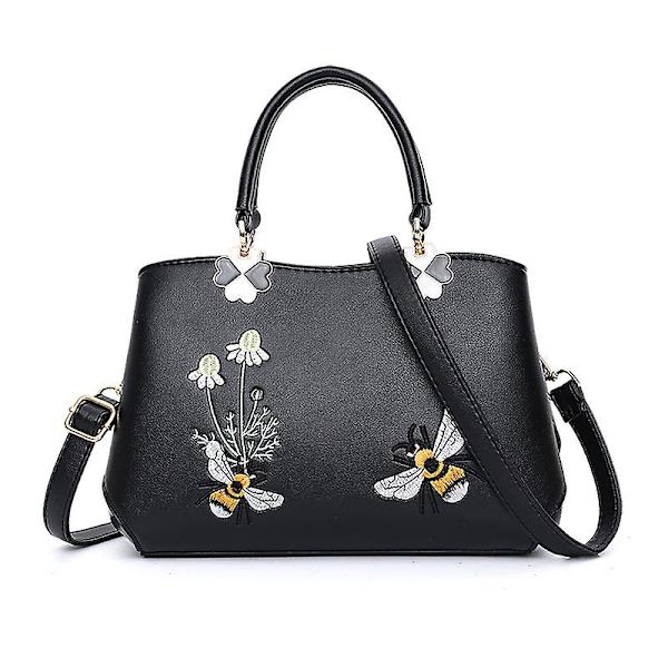 Damer Topphåndtak Håndvesker Retro Skulderveske Damer Mote Skulderveske Lommebok Tote Broderi