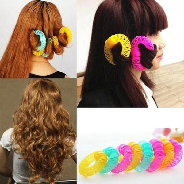 Mode 16 st Magic Hair Curler Spiral Curls Roller Donuts Curl Hårstilverktyg Håraccessoarer