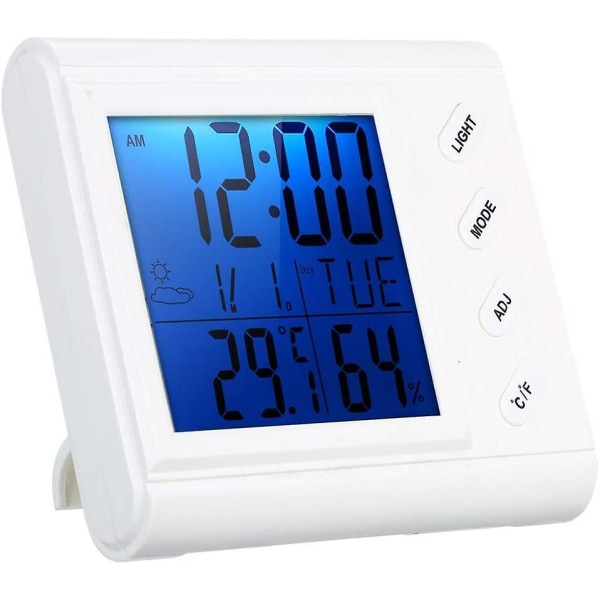 LCD digital inomhustermometer Hygrometer Rumstemperatur hög precision