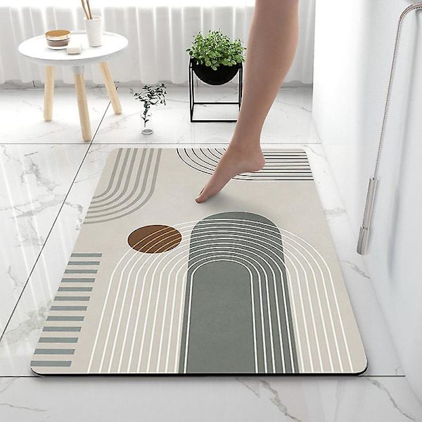 Luistamaton kylpymatto, imukykyinen lattiamatto 40 x 60 cm, pehmeä ja mukava suihkumatto, piimaamattomulta kylpymatto, harmaa