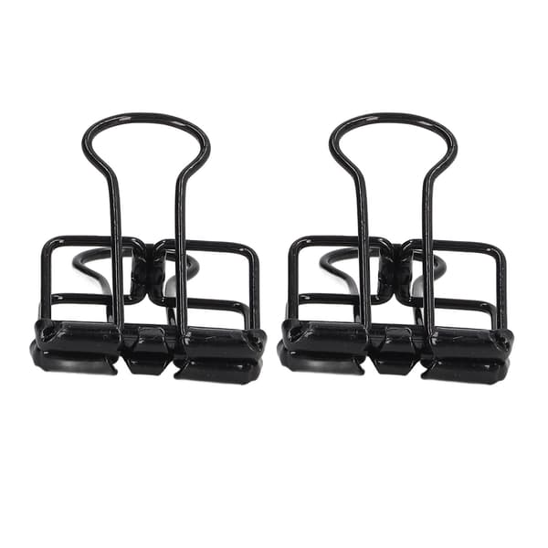 80 stk. hulclips 0,7 tommer robuste hule metalclips til hjemmekontoret, sorte
