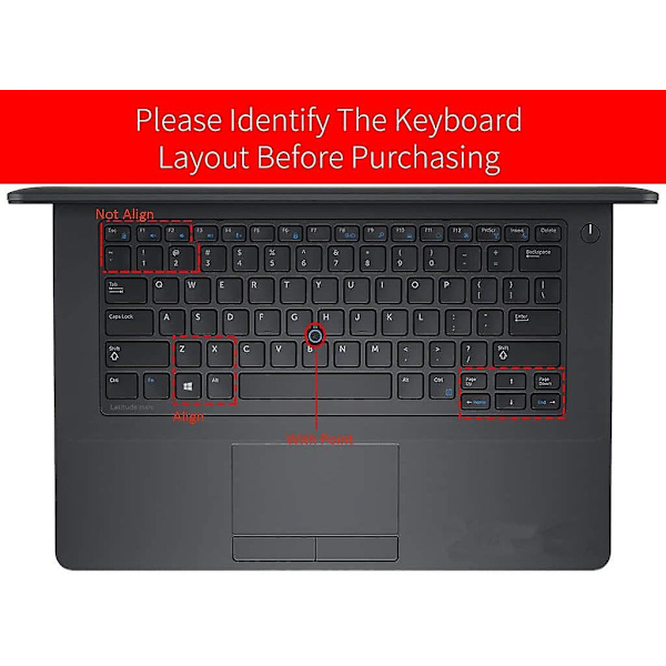 Tangentbordsskydd för Dell Latitude E7450 E7470 E5470 E7480 5480 5490 5491 7490, Dell Latitude 3340 E3340 Laptop Tangentbordsskydd Ultra Tunn Mjuk Keybo