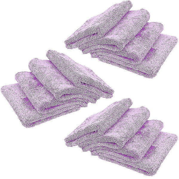 12 stk. Køkkenhåndklæder, Mikrofiber Rengøringsklud, Dobbeltsidet