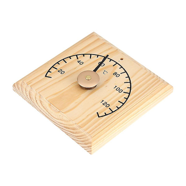 0~140 Trätermometer Temperaturdisplay för Basturum Väggmonterad