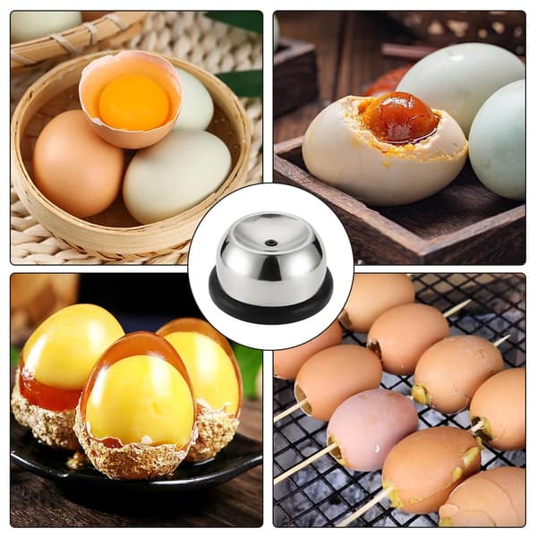 Eggeplukker, eggedeler i rustfritt stål, eggåpner, halvautomatisk eggeplukker hullsseparator for hardkokte egg [BT] Blue