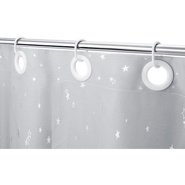 ower Gardinringe Kroge til Badeværelse Brusebad Vindue Stang (12 Pakke Hvid) White 12 PACK