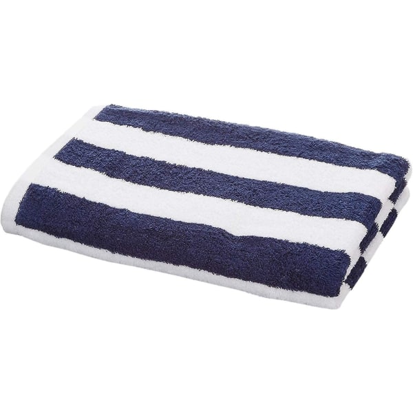 Strandhåndklæde - Cabana Stripe, marineblå, pakke med 1
