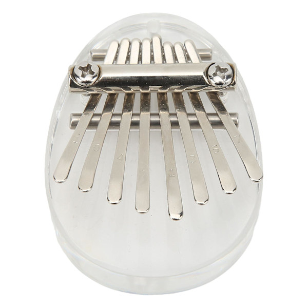 Mini Kalimba Piano med 8 Taster, Bærbar Krystall Finger-Tommelpiano-Hengende Smykke med Lanyard