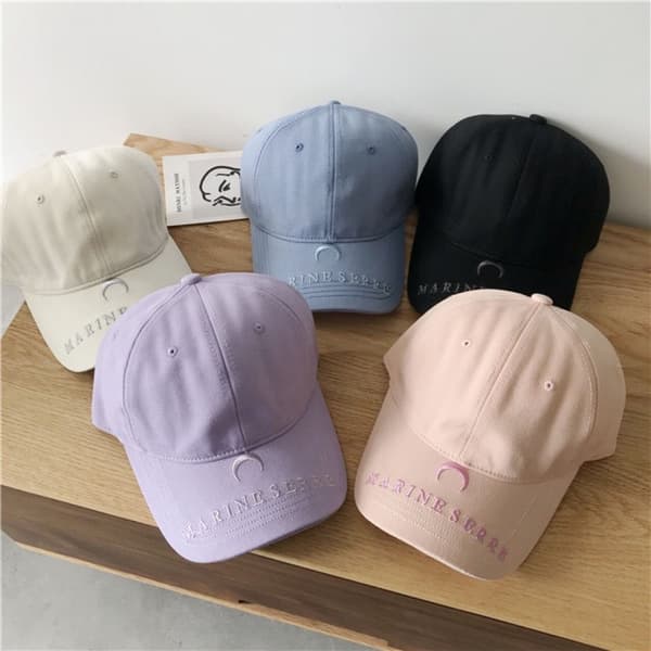 Bokstavbrodert lue justerbar baseballcaps Black