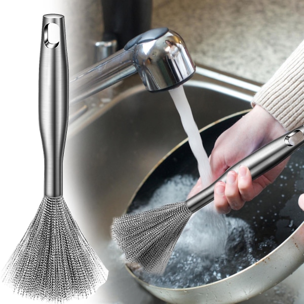 Gadgets For Home Praktiske retter Hjemmebørste Stål Husholdningsskål Tallerken Verktøy Rustfrie pads Pan Scourers Utensil Oppvask Slitesterk kjøkken