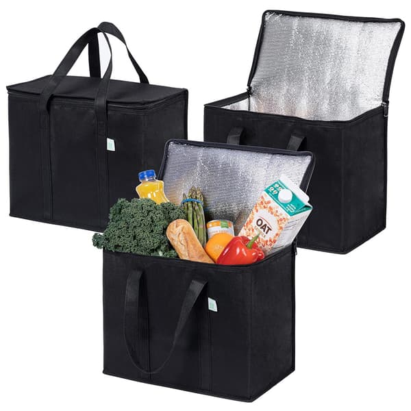 3-pack isolerade återanvändbara matkassar, matleverans, kylväska