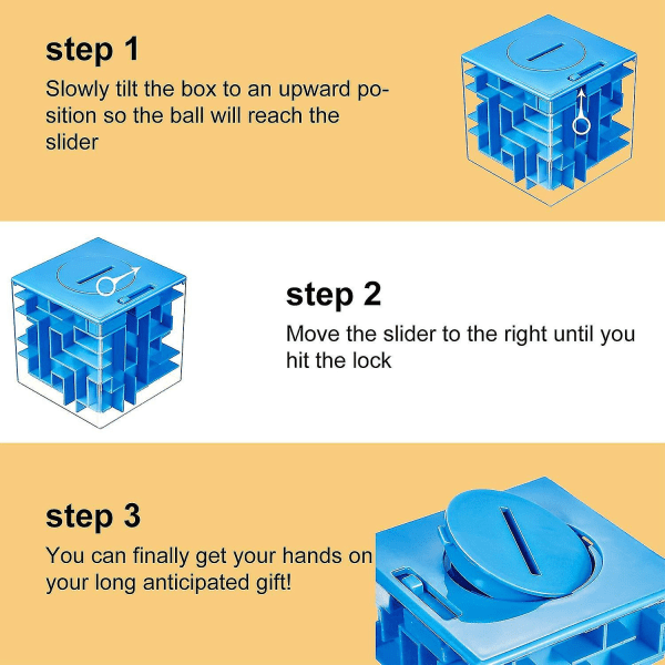 4 kpl Raha-Aarre-Labyrintti-Puuha-Laatikko Ainutlaatuinen ja Hauska Tapa Antaa Lahjoja Rakastamillesi, Väri Satunnainen