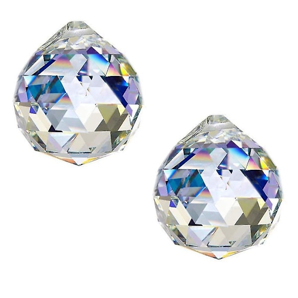 50mm Pakke med 2 klare store krystalglas kugleprisme regnbuemager