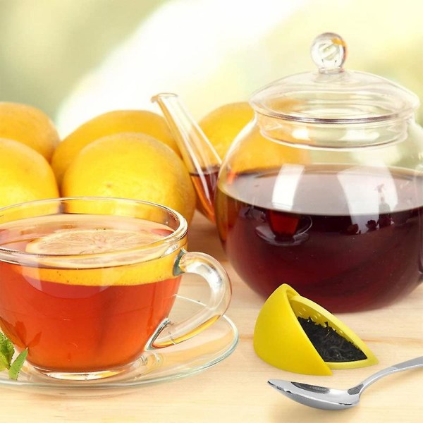 Lemon Infuser Tea Pack Tea Leaky Slag Lazy Tea Infuser Creative Food Grade Silikone Lemon Styling Filter Te Sæt
