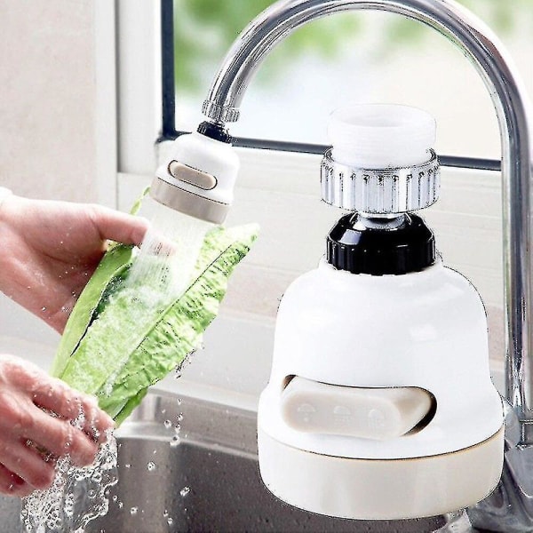 3-modus Kran Aerator Avtakbar Fleksibel Kran Dusjdiffusor Roterende Tute Justerbar Boost