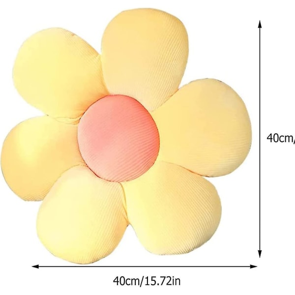 Flower Floor Pillow Seating Cushion,daisy Sunflower Floor Pillow Chair Back Cushion(yellow)