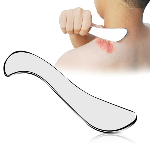 Gua Sha-verktøy i rustfritt stål - Verktøy - Muskelsskrape-massasjeverktøy for bløtvevsmobilisering - Fysioterapi for rygg, ben, armer, kropp